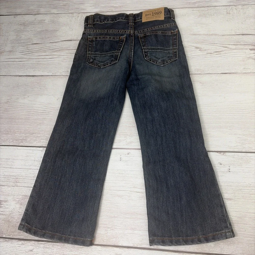 New Lot of 2 The Children's Place Boy's 4 Boot Cut Jeans Adjustable Waist Pants